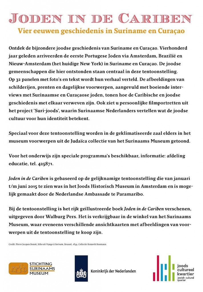 Flyer Joden in de Cariben az kl